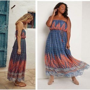 Anthropologie Nora Boho Strapless Maxi Dress